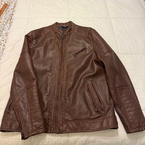 Pronto Uomo Brown Leather Jacket